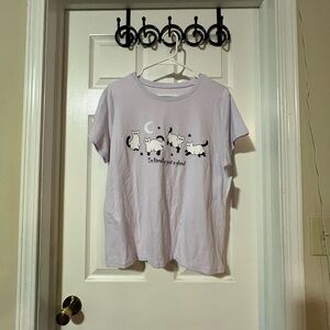 Wound Up Lavender Cat Graphic Tee